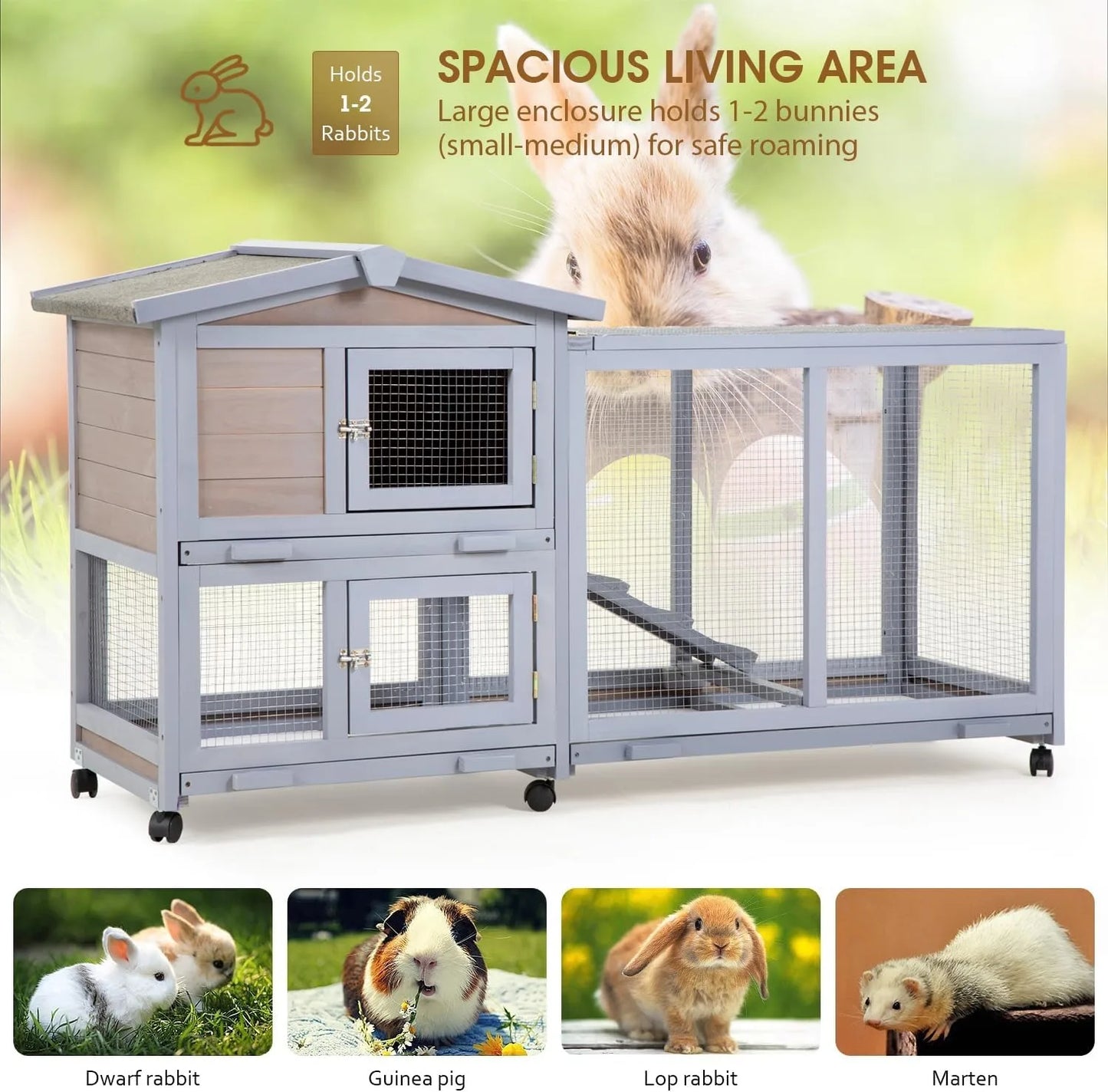 Wooden Rabbit Cage, Chicken Coop, Guinea Pig Cage
