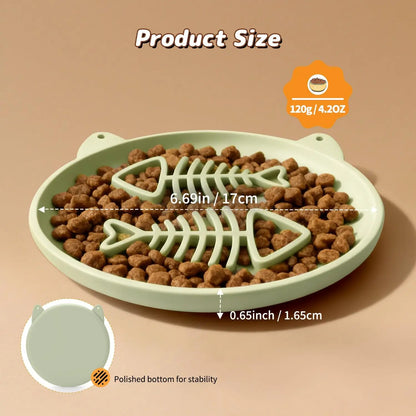 Slow Feeder Cat Bowl, Easy Clean