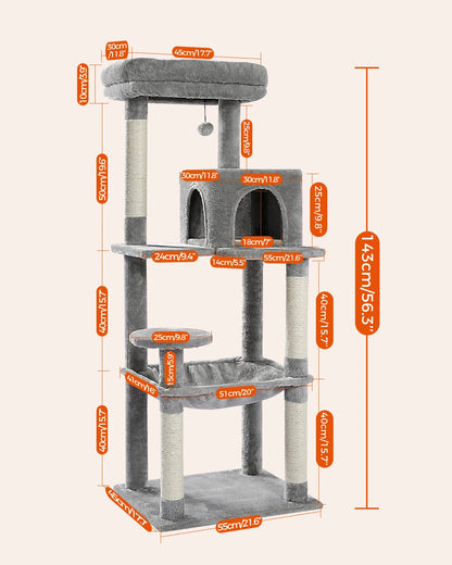 Cat Tree for Indoor Cats 5-Levels