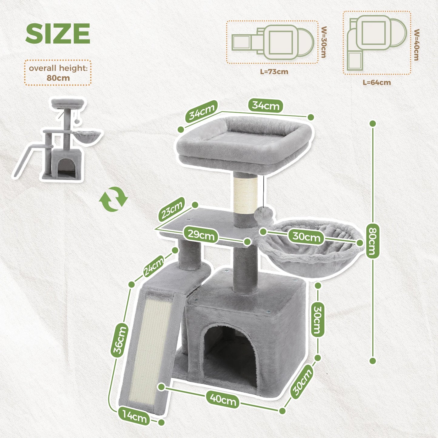 Cat, Tower, Indoor, Activity Tree, Scratching Post , Perch