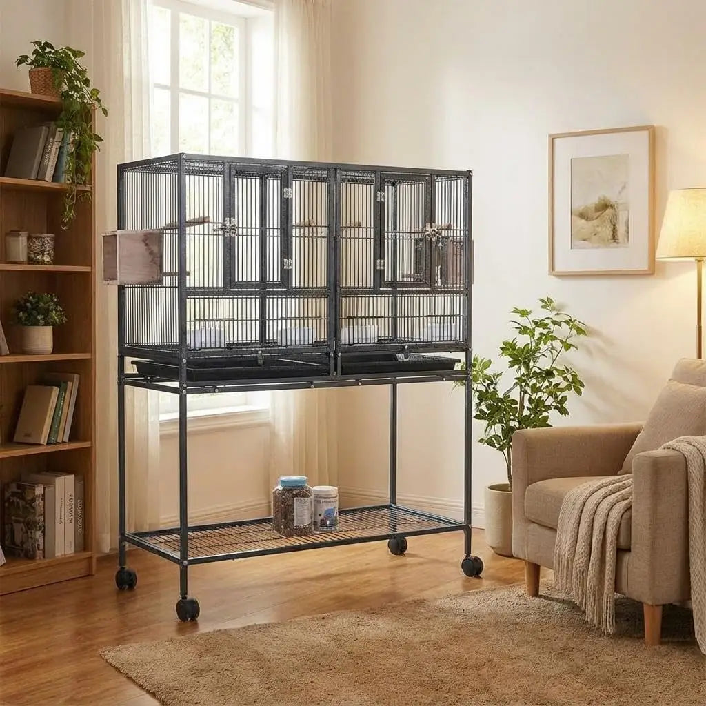 Breeding Flight Bird Cage, Rolling Stand