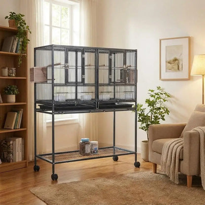 Breeding Flight Bird Cage, Rolling Stand