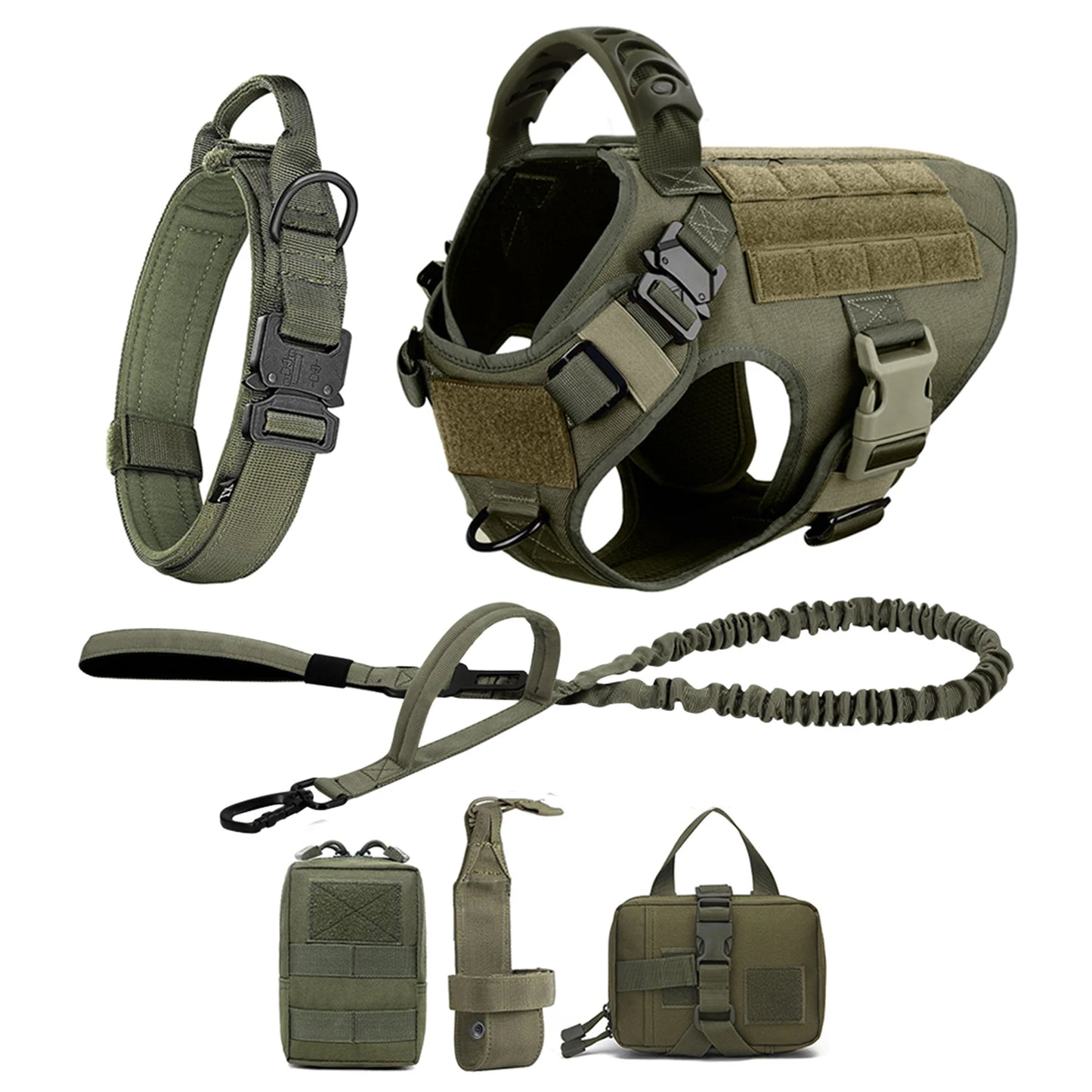 Dog Harness Collar And Leash Set Training Walking