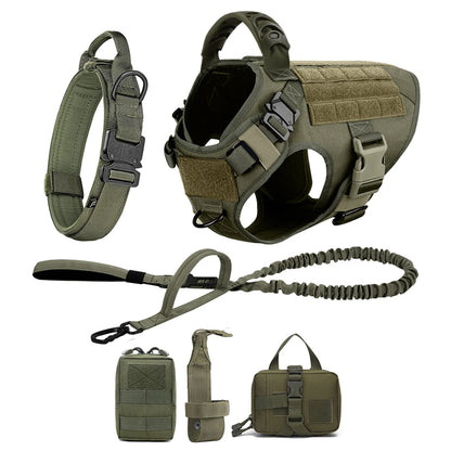 Dog Harness Collar And Leash Set Training Walking