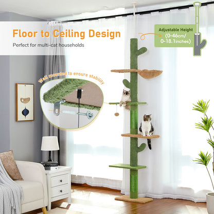 Cat Tree Floor to Ceiling Cat Tower Cactus