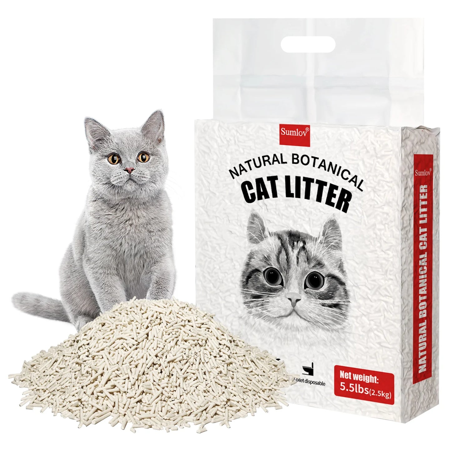 Cat Litter, Natural Botanical, Dust-Free, Flushable