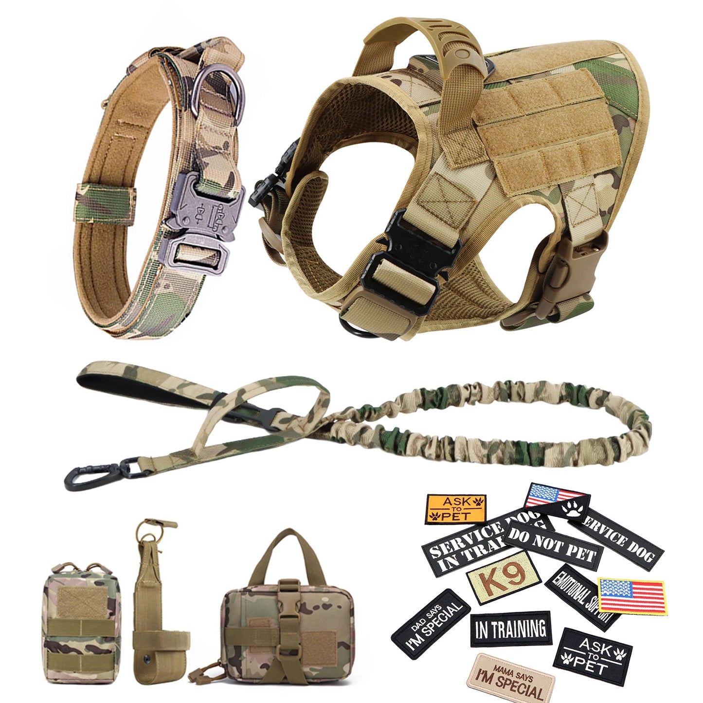 Military  Training Vests Tactical Dogs Harnesses Accessories
