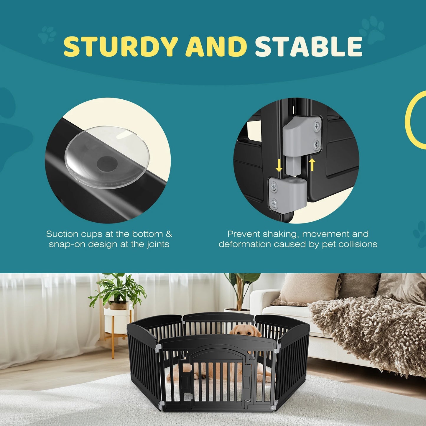 Plastic Dog Playpen 6 Panel