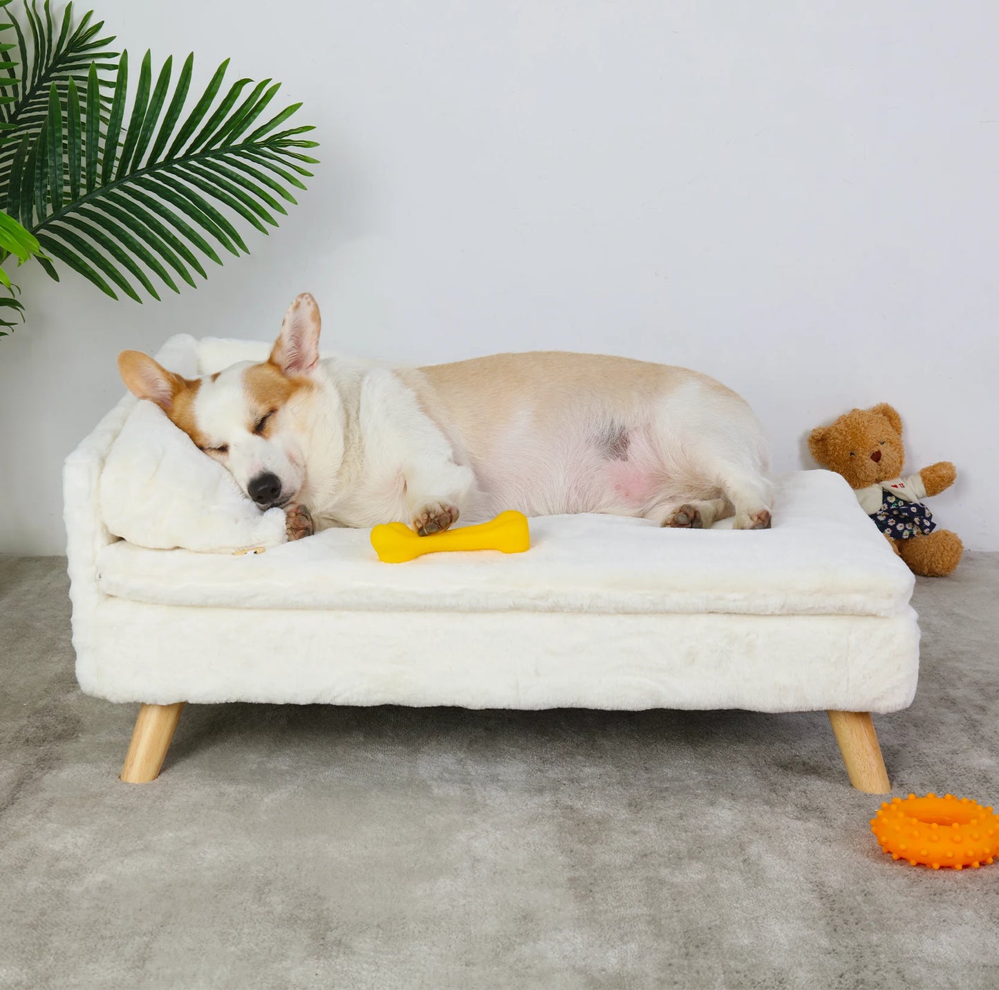 Pet Sofa Bed with Sturdy Wood Legs