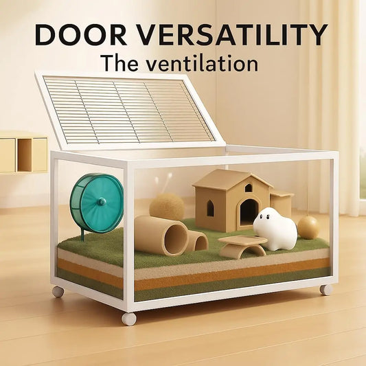 Hamster Cage,360° Viewing Transparent, Animal Habitat