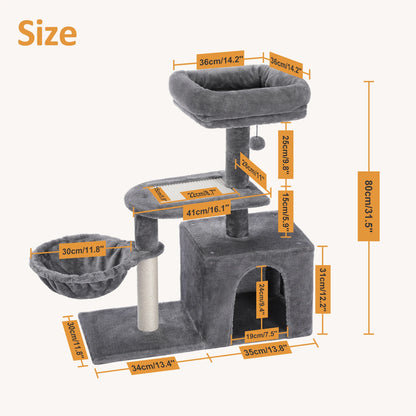 Cat, Tower, Indoor, Activity Tree, Scratching Post , Perch