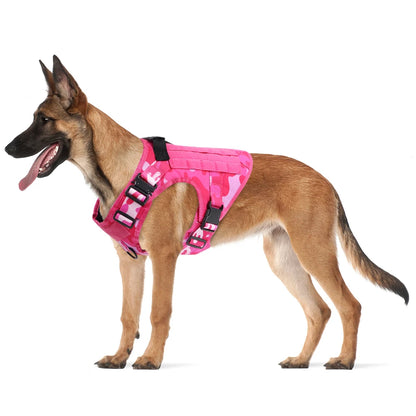 Military Pink Camouflage Dog Harness,large Medium