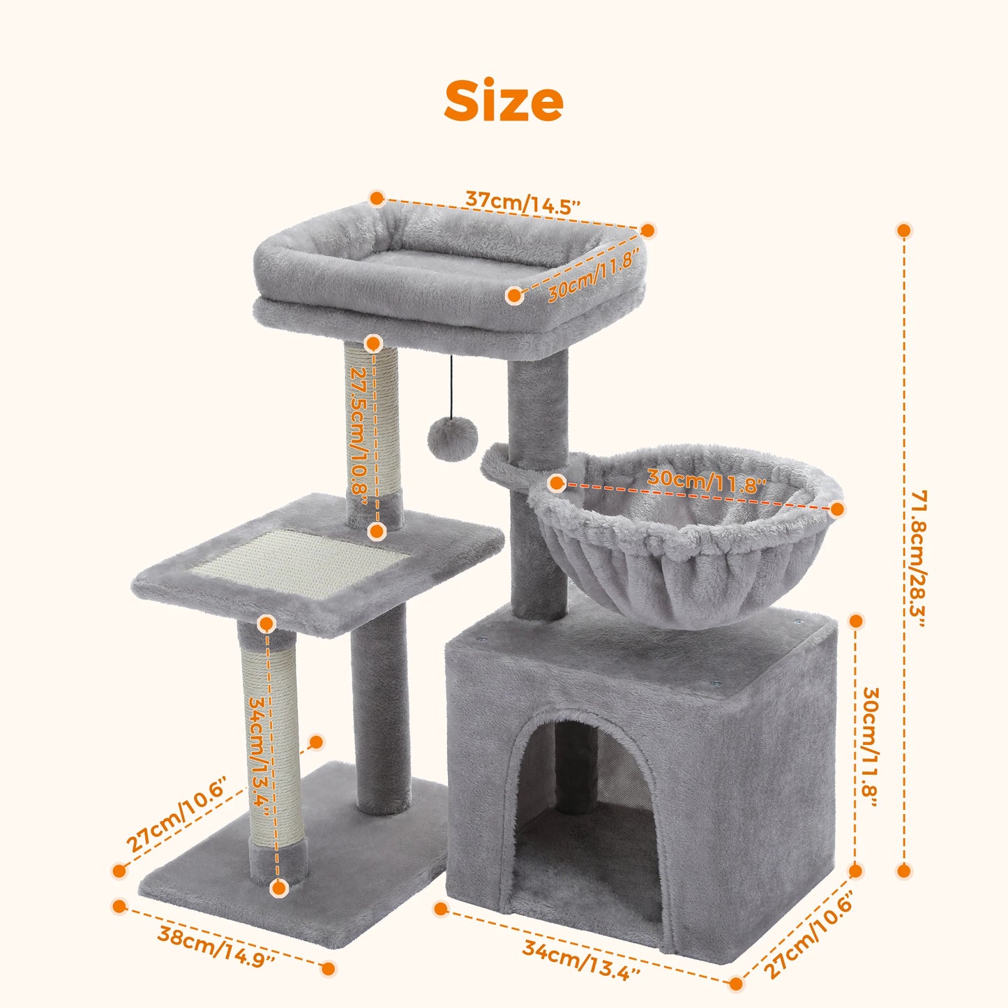 Cat, Tower, Indoor, Activity Tree, Scratching Post , Perch