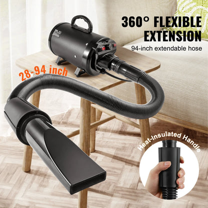 Grooming Blow Dryer Adjustable Speed Temperature Control
