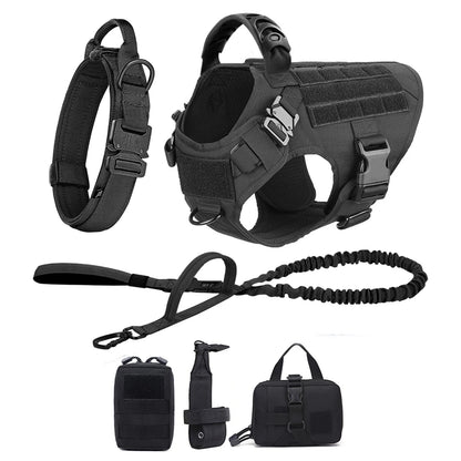 Dog Harness Collar And Leash Set Training Walking