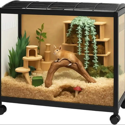 Hamster Cage,360° Viewing Transparent, Animal Habitat