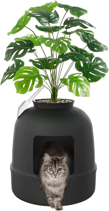 Hidden Cat Litter Box Enclosure