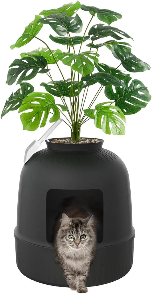 Hidden Cat Litter Box Enclosure