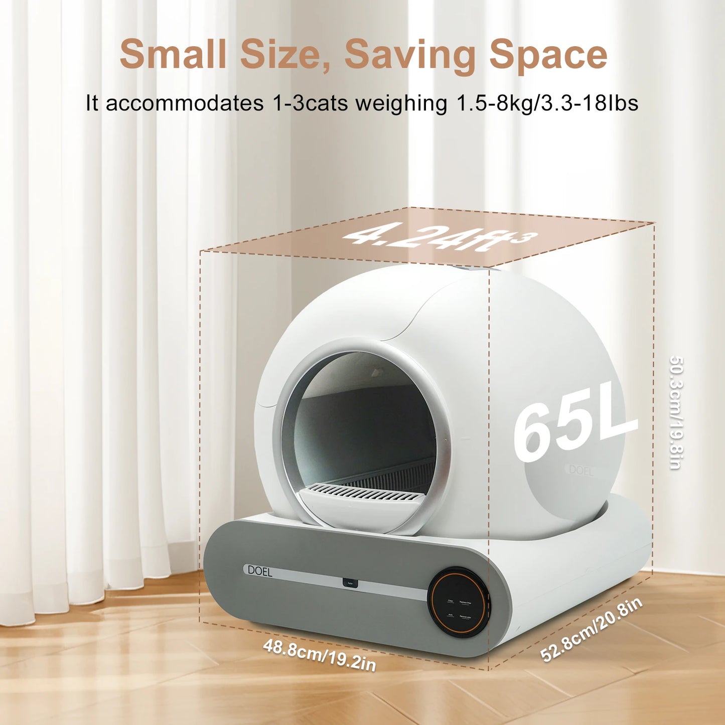 Self Cleaning Cat Litter Box App Control