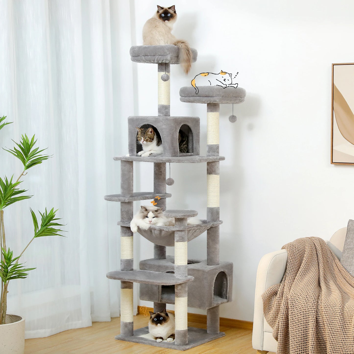Hammock Padded Perches and Condos Cat Toys