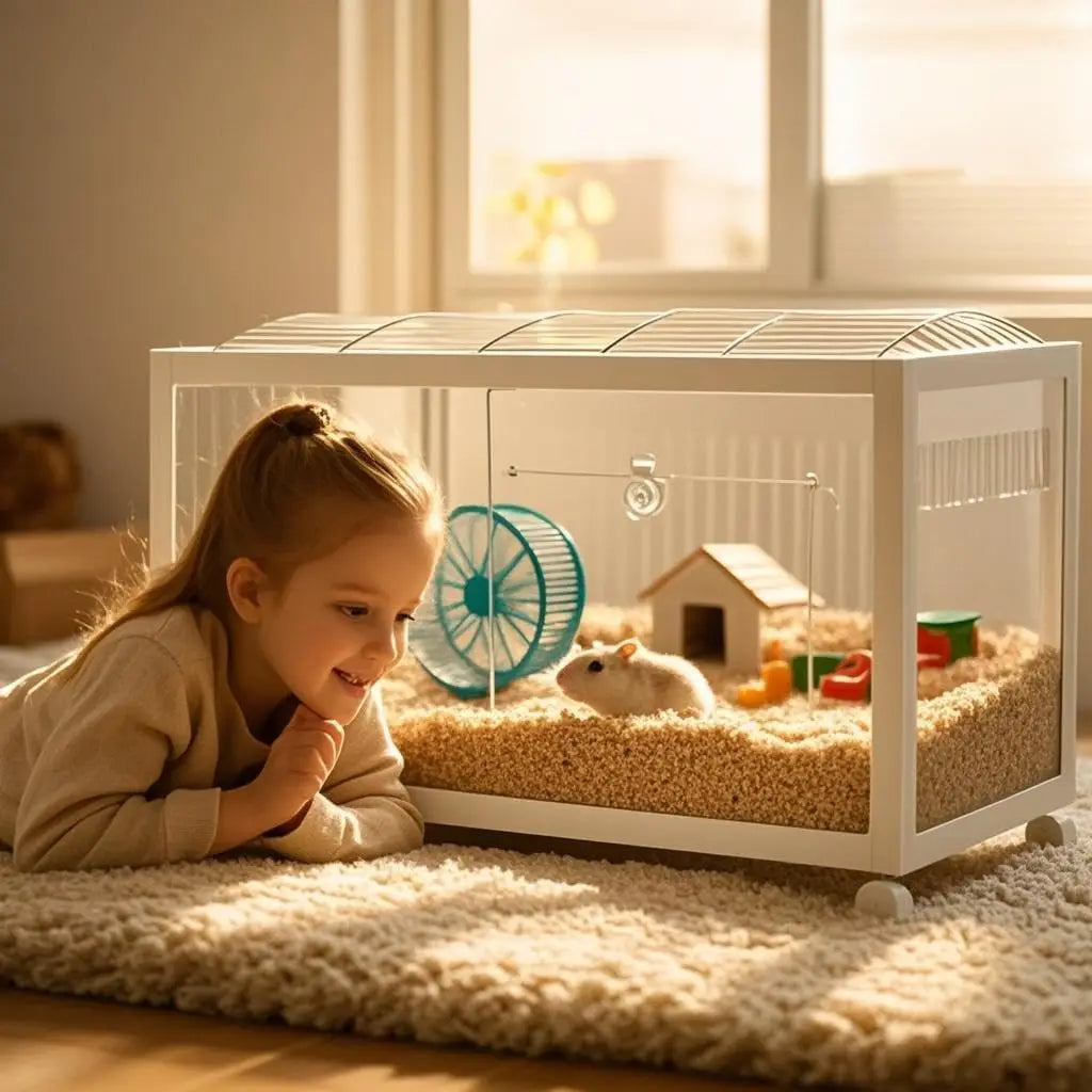 Hamster Cage,360° Viewing Transparent, Animal Habitat