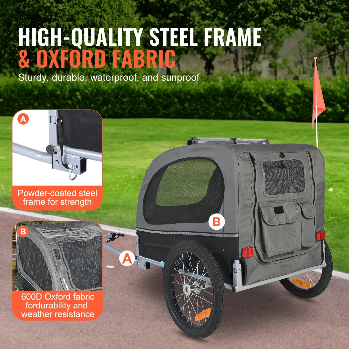 88 lbs Dog Bike Bicycle Trailer