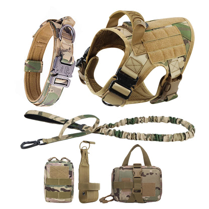 Dog Harness Collar And Leash Set Training Walking
