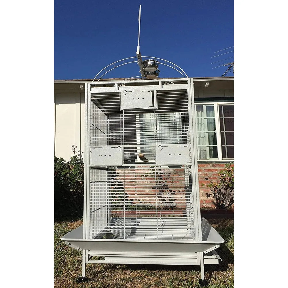 Large Elegant Wrought Iron Parrot, bird Cage
