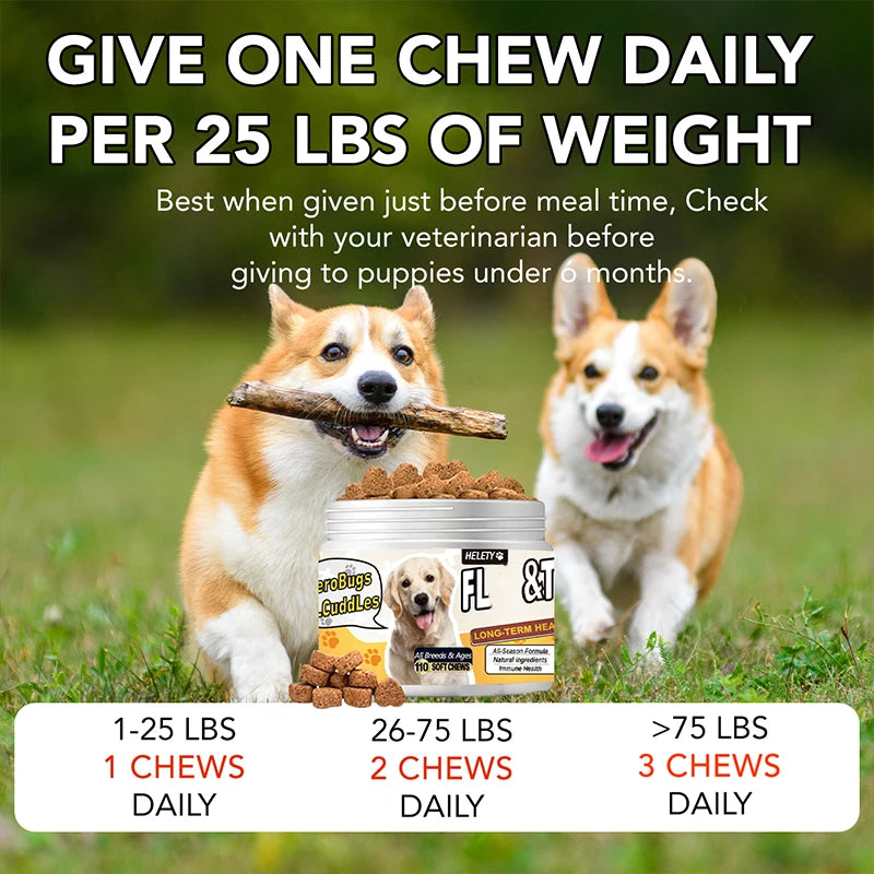 Dogs Chewables, Flea and Tick Prevention for Dogs