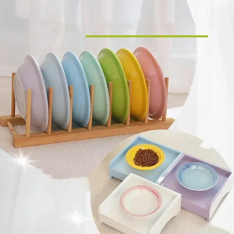 Stress-Free Dog Ceramic Cat Feeding Bowls