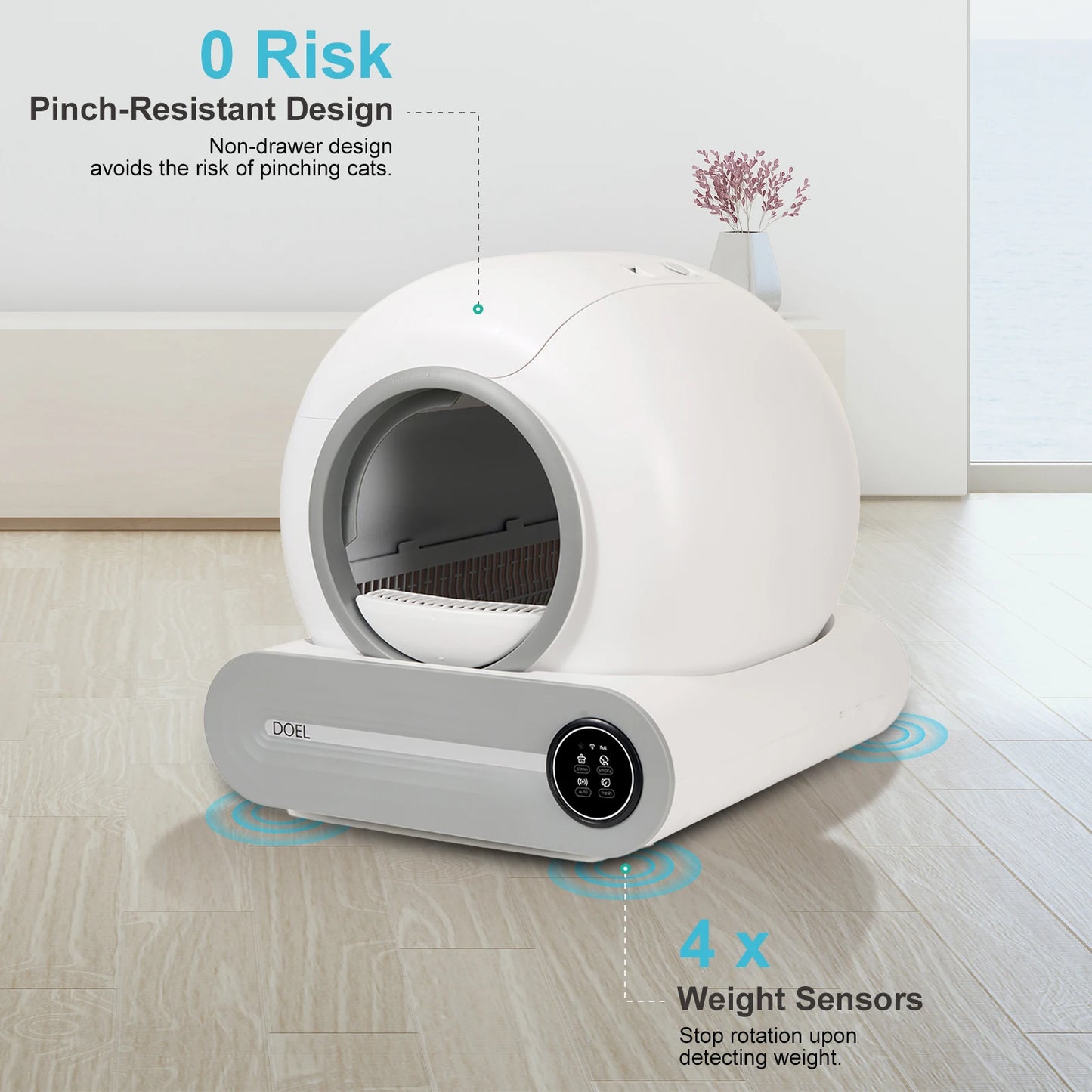 Self Cleaning Cat Litter Box App Control
