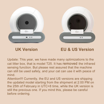 Self-Cleaning Cat Litter Box App Control, 2.4G WiFi