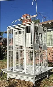 Large Elegant Wrought Iron Parrot, bird Cage