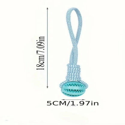 Cotton Rope & Rubber Dog Chew Ball