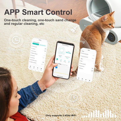 Self Cleaning Cat Litter Box App Control