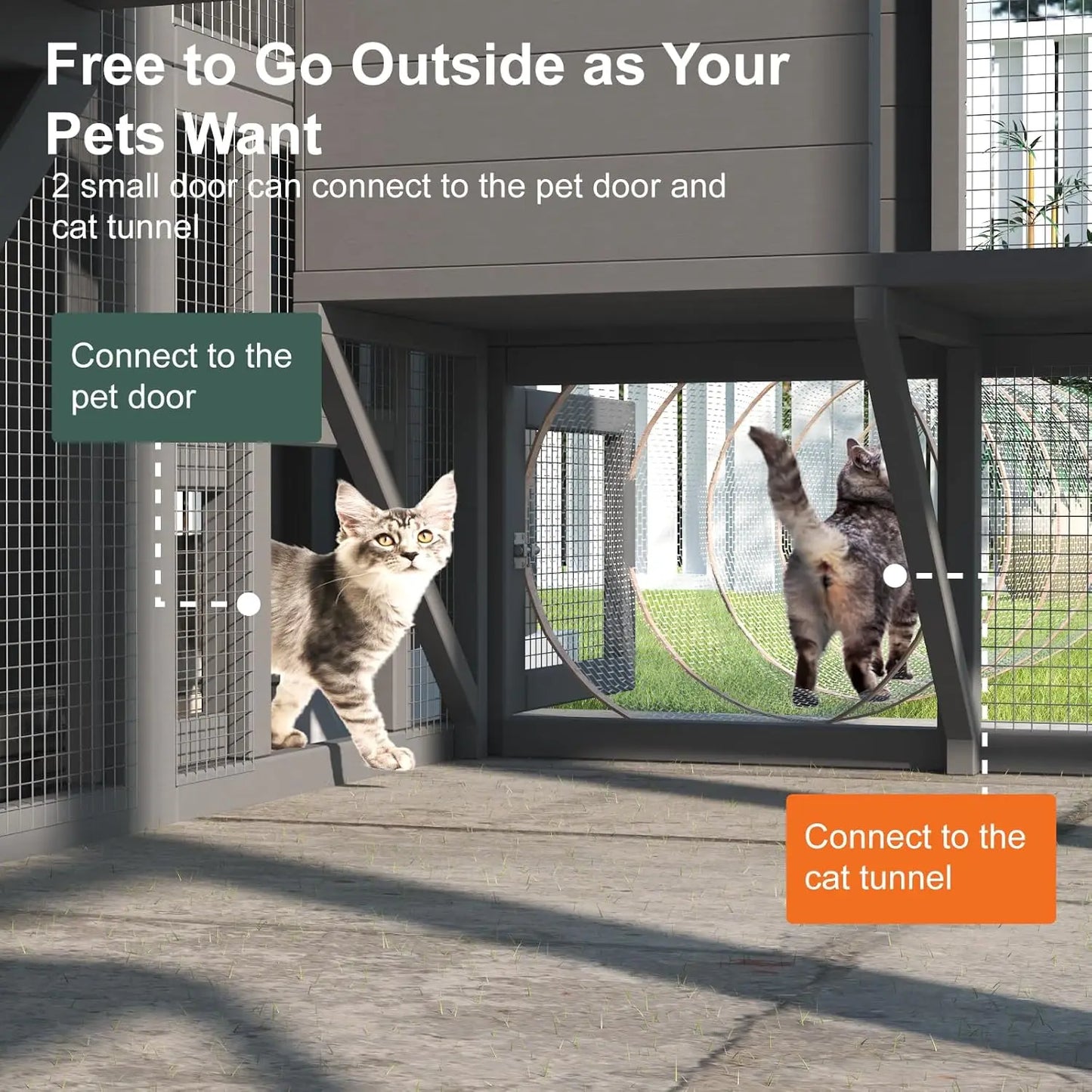 72" Large Catio Outdoor Cat Enclosure