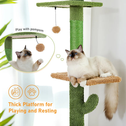 Cat Tree Floor to Ceiling Cat Tower Cactus