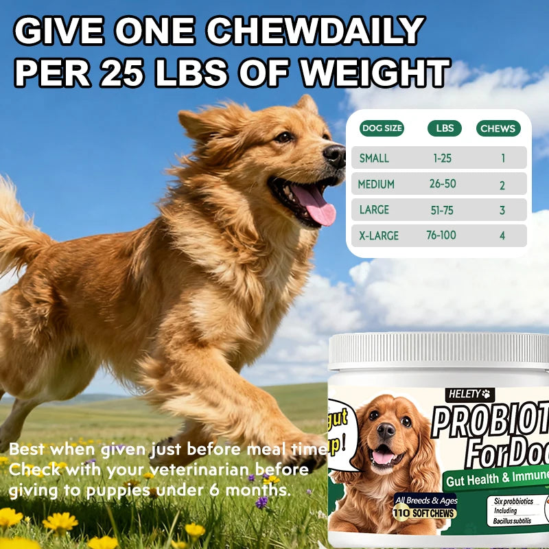 Probiotics for Dogs Digestive Health Soft Chews