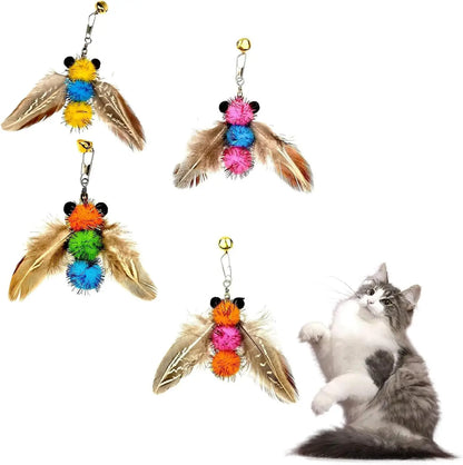 4-Piece Cat Feather Toy Refill Set