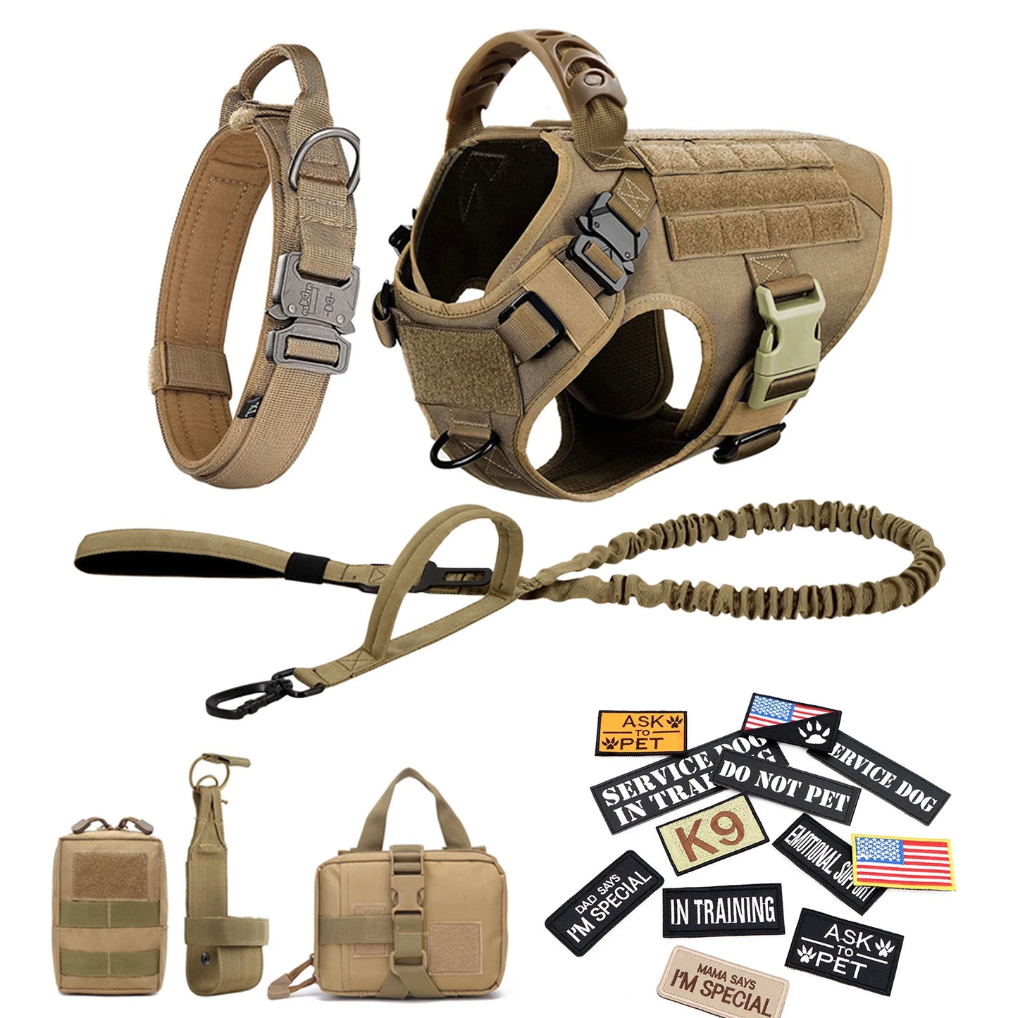 Military  Training Vests Tactical Dogs Harnesses Accessories