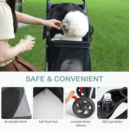 3 Wheels Foldable Pet Stroller