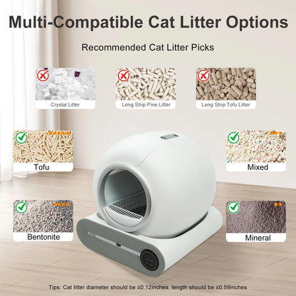 Self Cleaning Cat Litter Box App Control