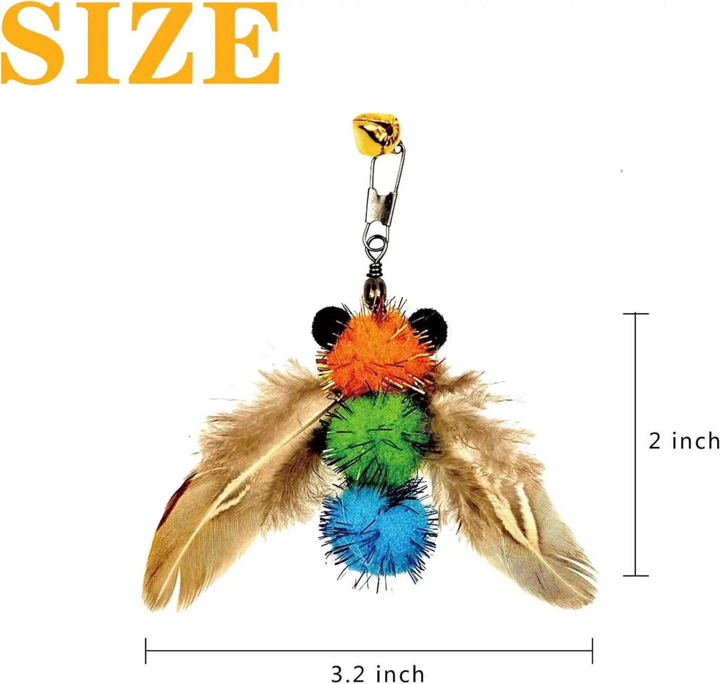 4-Piece Cat Feather Toy Refill Set
