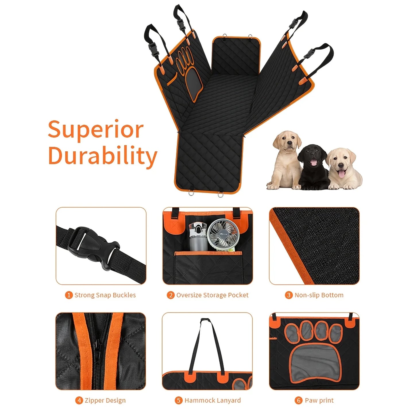 Pet Dog Seat Cover, Hammock Heavy Duty
