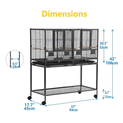 Breeding Flight Bird Cage, Rolling Stand