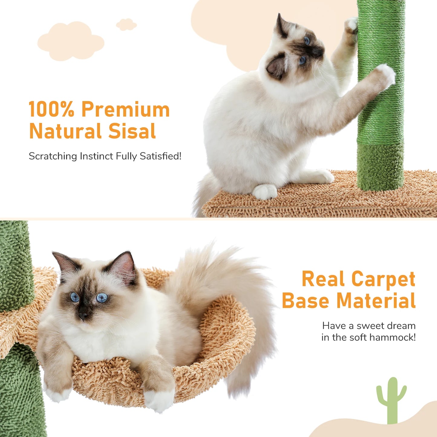 Cat Tree Floor to Ceiling Cat Tower Cactus