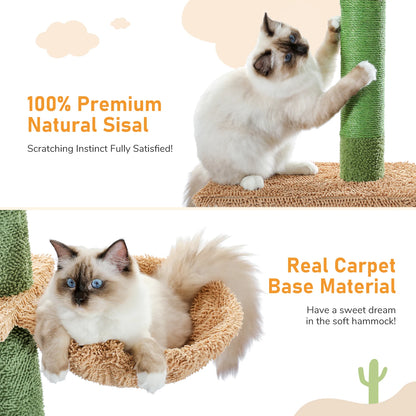 Cat Tree Floor to Ceiling Cat Tower Cactus