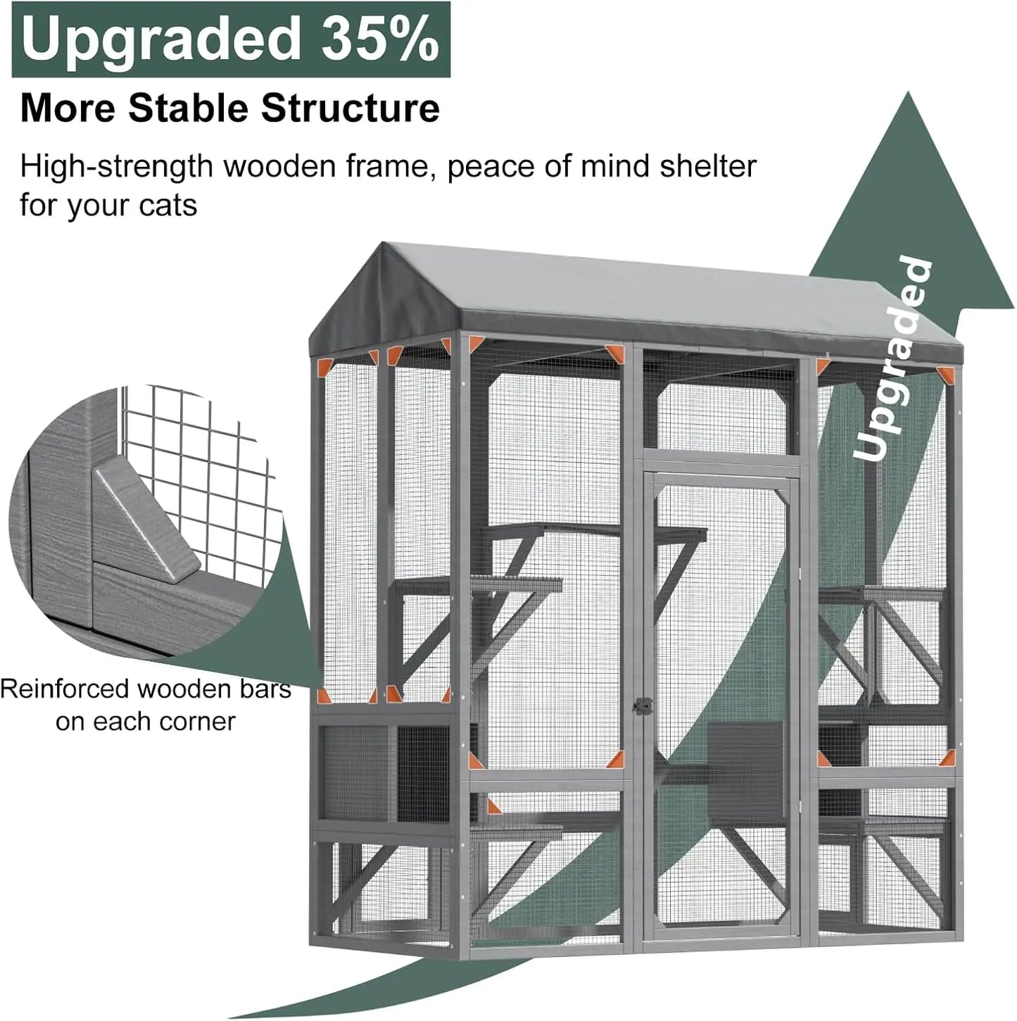 72" Large Catio Outdoor Cat Enclosure