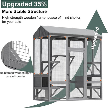 72" Large Catio Outdoor Cat Enclosure