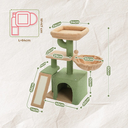 Cat, Tower, Indoor, Activity Tree, Scratching Post , Perch